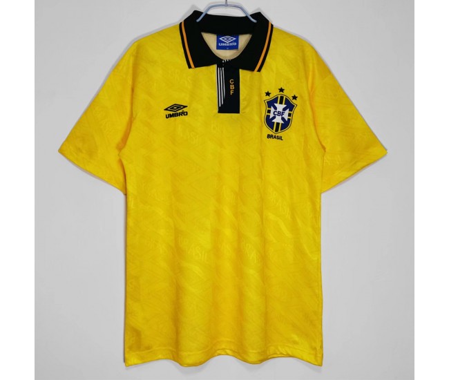 Brazil Home Retro Soccer Jersey 1991