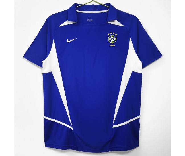 Brazil Away Retro Soccer Jersey 2002