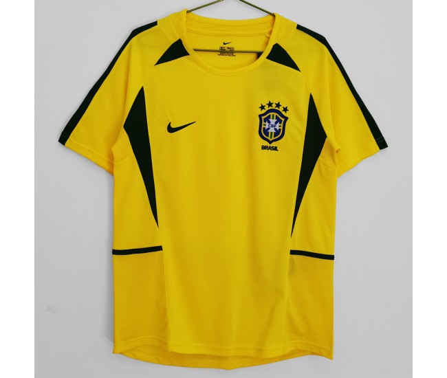 Brazil Home Retro Soccer Jersey 2002