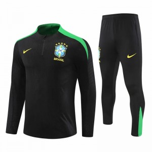 Brazil National Team Black Training Technical Soccer Tracksuit 2024