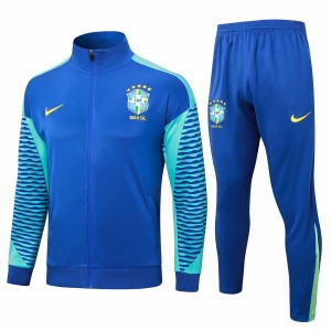 Brazil National Team Blue Training Presentation Soccer Tracksuit 2024