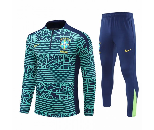 Brazil National Team Blue Training Technical Soccer Tracksuit 2024