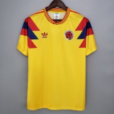 Colombia Men Home Retro Soccer Jersey 1990