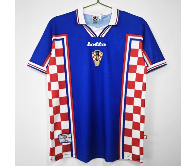 Croatia Men Away Retro Soccer Jersey 1998