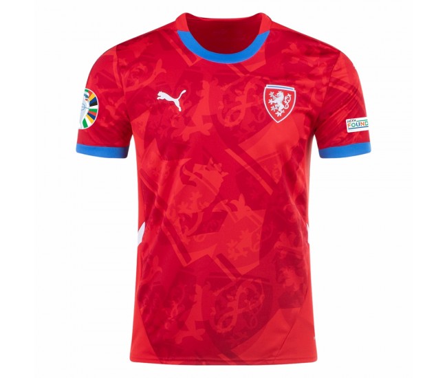 Czechia Mens Home Euro Soccer Jersey 2024