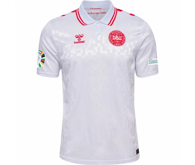 Denmark Mens Away Euro Soccer Jersey 2024