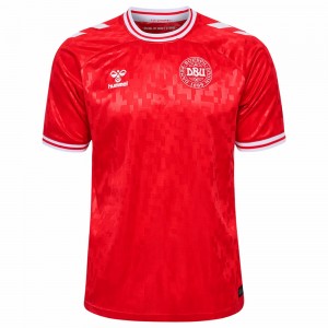 Denmark Mens Home Soccer Jersey 2024