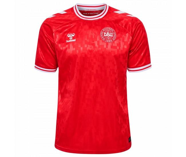 Denmark Mens Home Soccer Jersey 2024