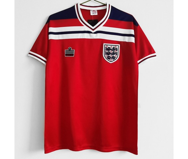 England Men Away Retro Soccer Jersey 1982 