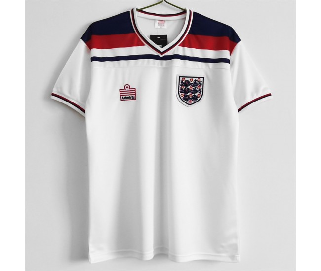 England Men Home Retro Soccer Jersey 1982