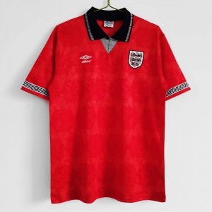 England Men Away Retro Soccer Jersey 1990 