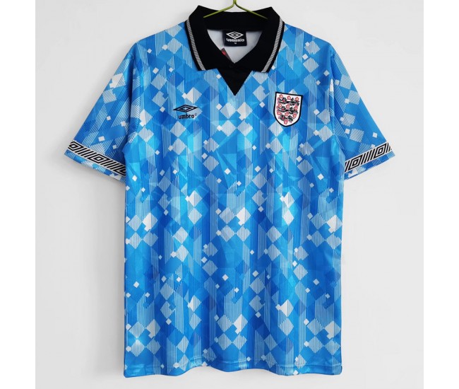 England Men Third Retro Soccer Jersey 1990 