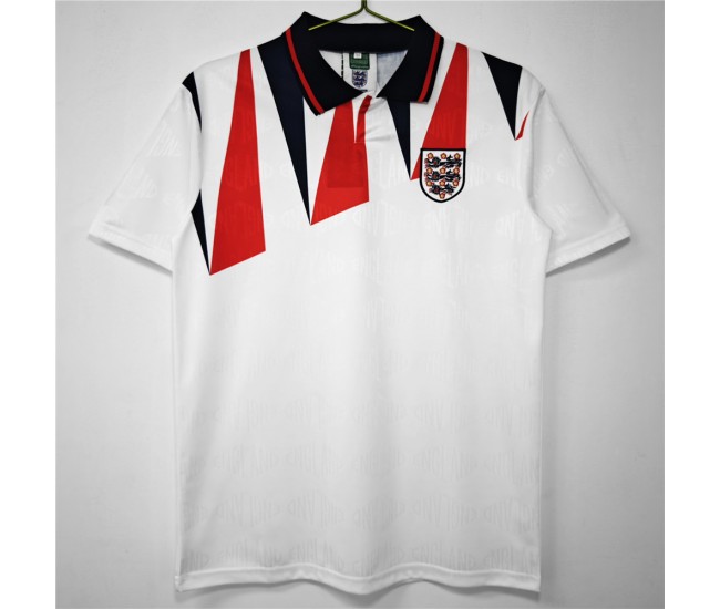 England Men Home Retro Soccer Jersey 1992 