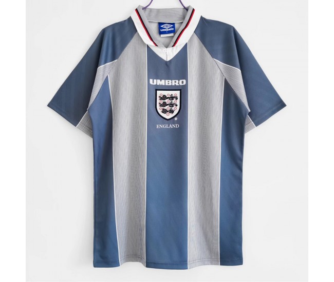 England Men Away Retro Soccer Jersey 1996 