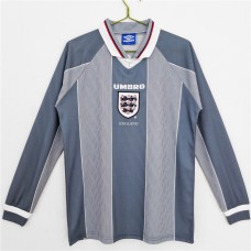 England Men Long Sleeve Away Retro Soccer Jersey 1996 