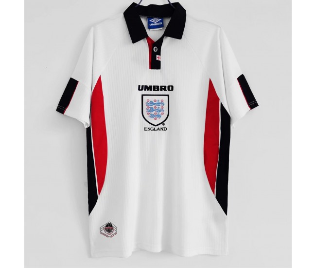 England Men Home Retro Soccer Jersey 1998 