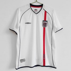 England Men Home Retro Soccer Jersey 2002 