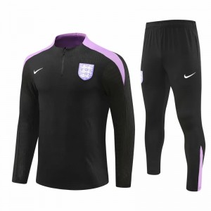 England Black Training Technical Soccer Tracksuit 2024