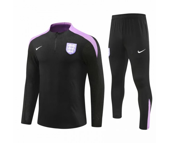 England Black Training Technical Soccer Tracksuit 2024