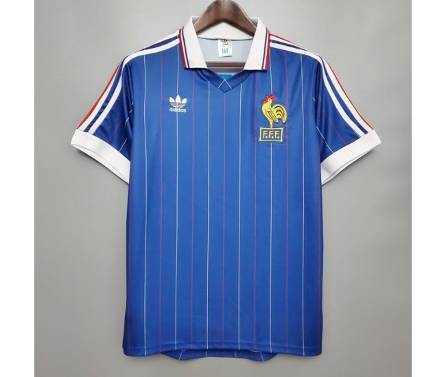 France Men Home Retro Soccer Jersey 1982