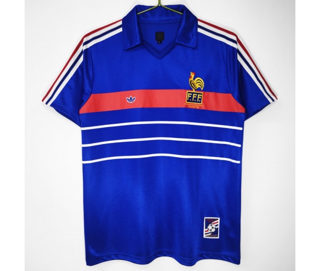 France Men Home Retro Soccer Jersey 1984