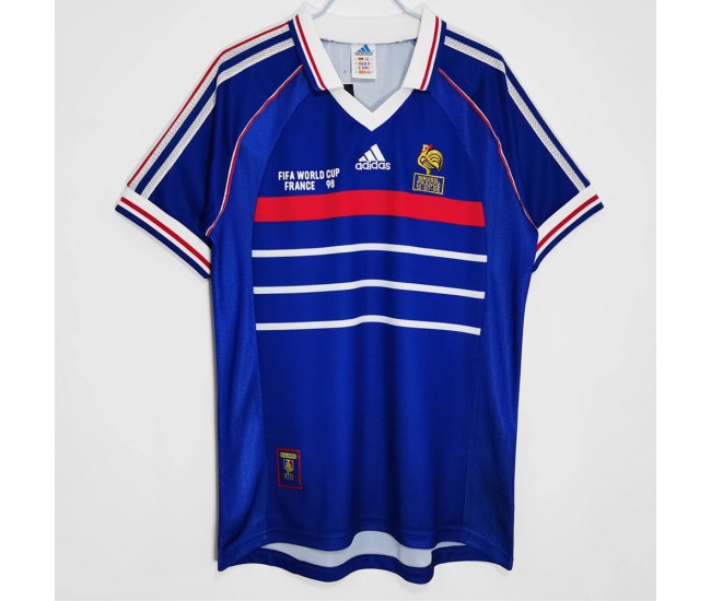 France Men FIFA World Cup Retro Soccer Jersey 1998