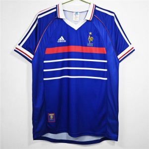 France Men Home Retro Soccer Jersey 1998