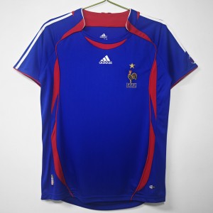 France Men Home Retro Soccer Jersey 2006