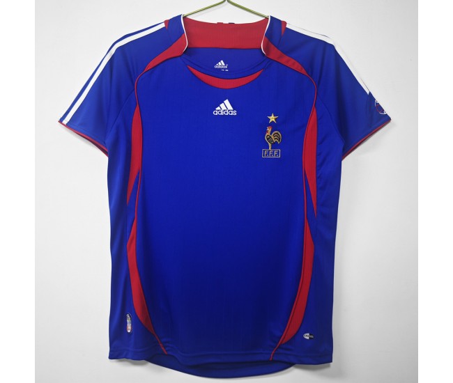 France Men Home Retro Soccer Jersey 2006