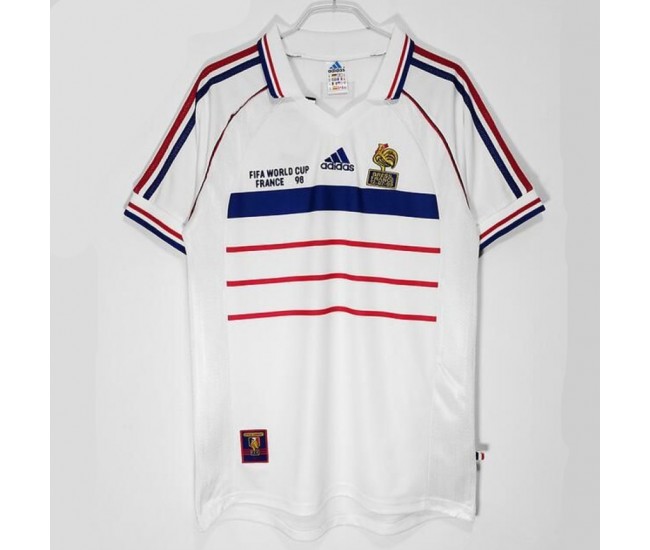 France Men Away Final Retro Soccer Jersey 1998