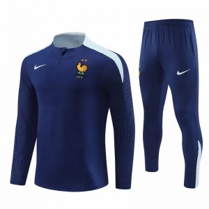 France National Team Navy Training Technical Soccer Tracksuit 2024