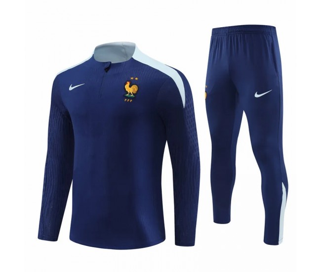 France National Team Navy Training Technical Soccer Tracksuit 2024