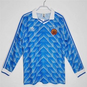 Germany Long Sleeve Men Home Retro Soccer Jersey 1988 