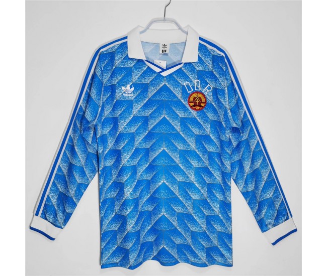 Germany Long Sleeve Men Home Retro Soccer Jersey 1988 