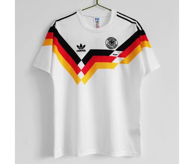 Germany Men Home Retro Soccer Jersey 1990 