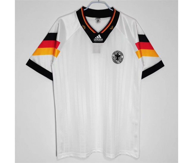 Germany Men Home Retro Soccer Jersey 1992 