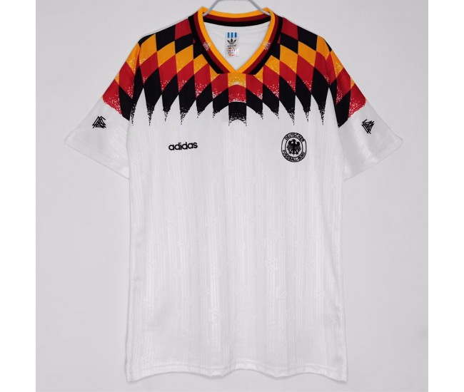 Germany Men Home Retro Soccer Jersey 1994 