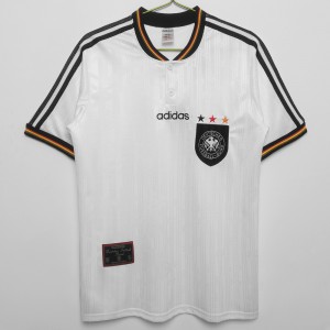 Germany UEFA EURO Men Home Retro Soccer Jersey 1996 