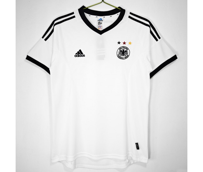 Germany Men Home Retro Soccer Jersey 2002