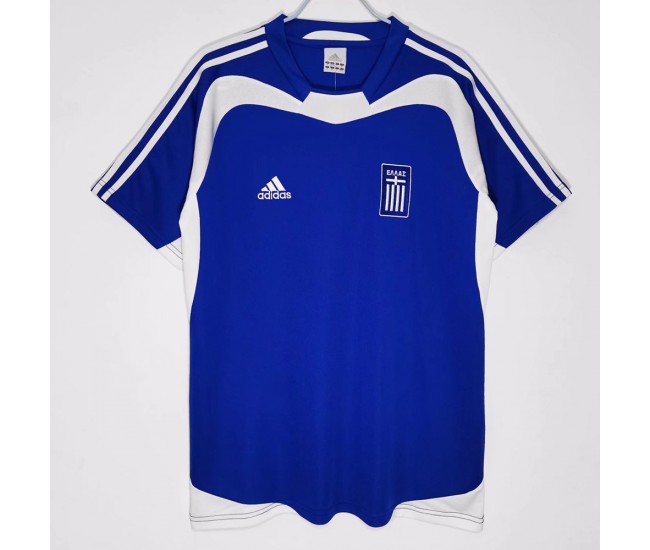 Greece Men Home Retro Soccer Jersey 2004