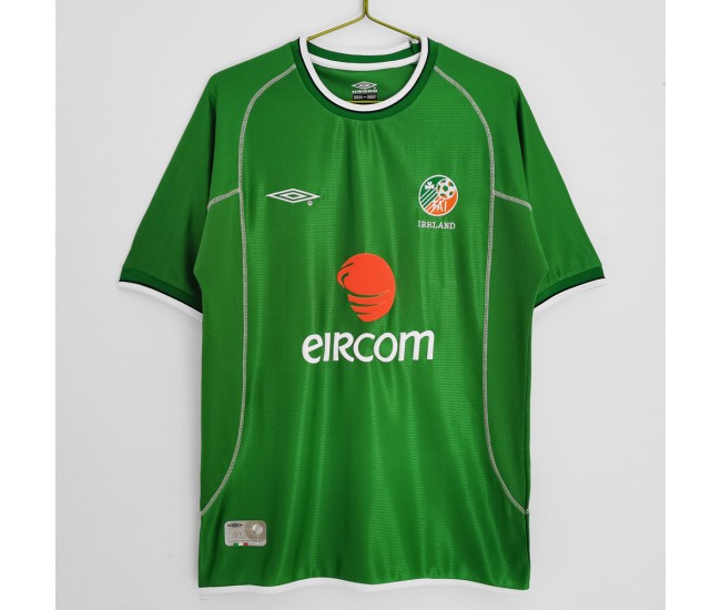 Ireland Men Home Retro Soccer Jersey 2002