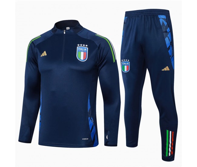 Italy Navy Training Technical Soccer Tracksuit 2024