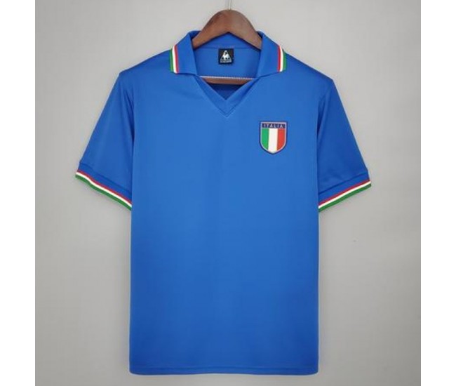 Italy Men Home Retro Soccer Jersey 1982