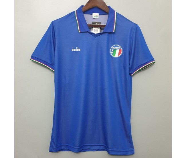 Italy Men Home Retro Soccer Jersey 1990