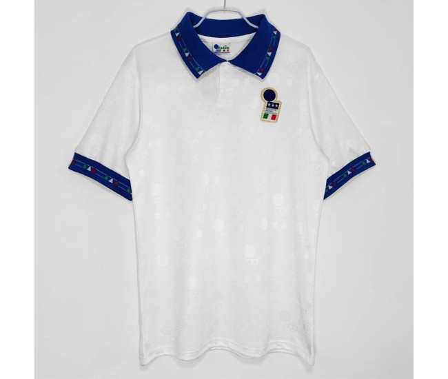 Italy Men Away Retro Soccer Jersey 1994