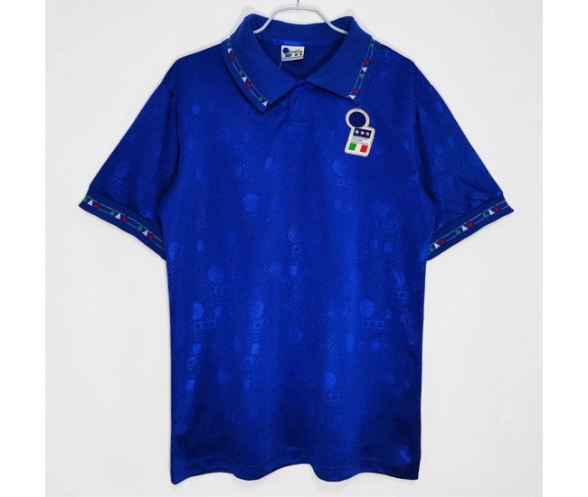 Italy Men Home Retro Soccer Jersey 1994