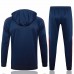 Italy Navy Training Hooded Technical Soccer Tracksuit 2024