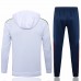 Italy White Training Hooded Technical Soccer Tracksuit 2024