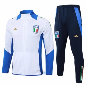 Italy White Training Presentation Soccer Tracksuit 2024