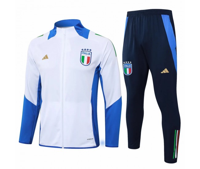 Italy White Training Presentation Soccer Tracksuit 2024